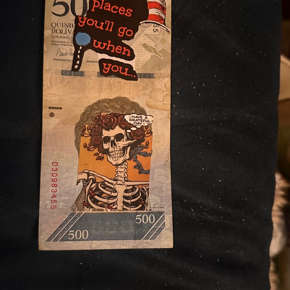 Unique Artistic Currency Art Piece